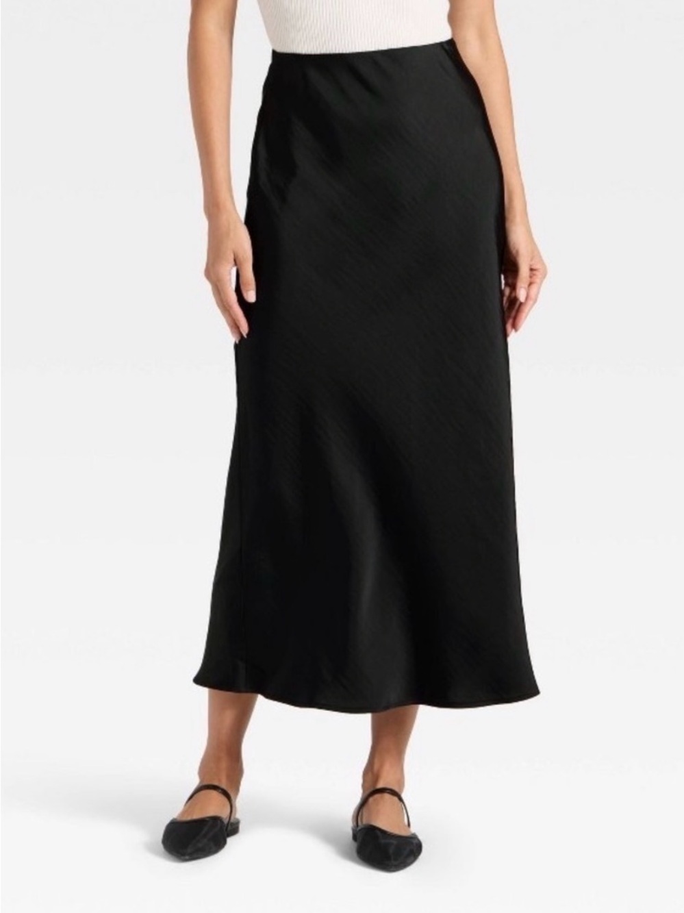 a new day Black Slip Maxi Skirt — Sleek Everyday Essential - Picture 2 of 7